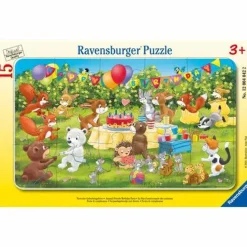 Ravensburger Kleinkindpuzzle|Spielen>Tierische Geburtstagsfeier - Rahmenpuzzle 15 Teile