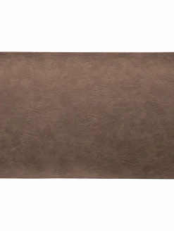 Asa Selection Tischdecken, Untersetzer Und Co>Tischset, veganes Leder aus PU, nougat 33x46 cm