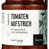 Wajos Gewürze Und Saucen>Tomaten Aufstrich m. Basilikum u. Grünkern 185g
