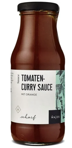 Wajos Gewürze Und Saucen>Tomaten-Curry Sauce mit Orange 245ml