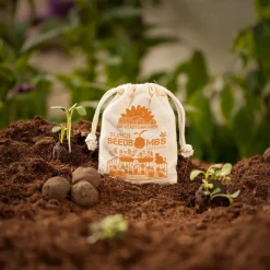 Die Stadtgärtner Geschenkideen>Topfbälle Samenbombe Jutebeutel