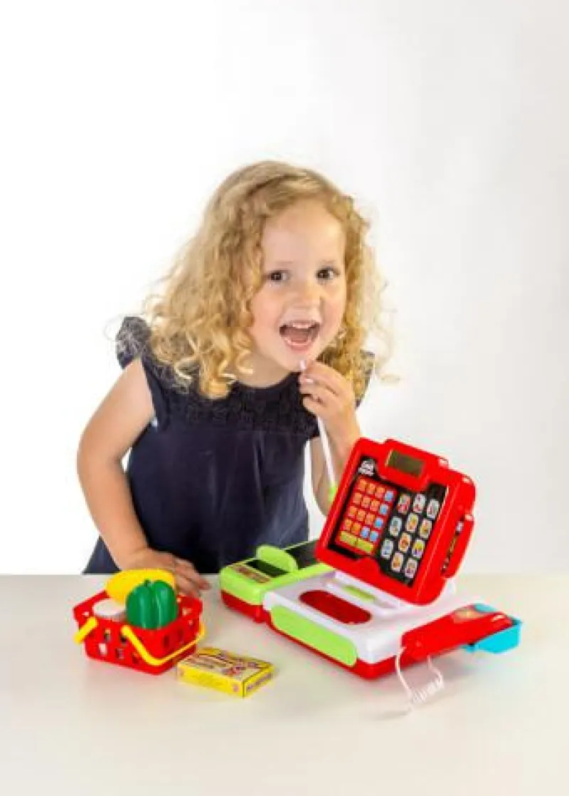 SpielMaus Kaufladen Und Spielküche>Touchscreen-Kasse mit Zubehör