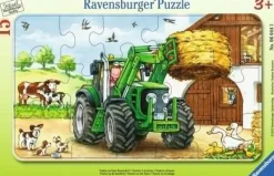 Ravensburger Kleinkindpuzzle|Spielen>Traktor auf dem Bauernhof - Rahmenpuzzle 15 Teile