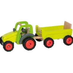 Gollnest & Kiesel Holzeisenbahn>Traktor mit Anhaenger