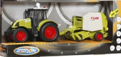 Speedzone Fahrzeuge Und Fluggeräte>Traktor mit Rundballenpresse, Licht & Sound, Frikt