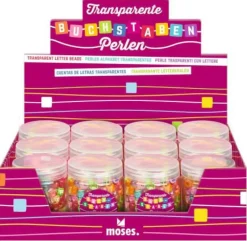 Moses Basteln>Transparente Buchstabenperlen