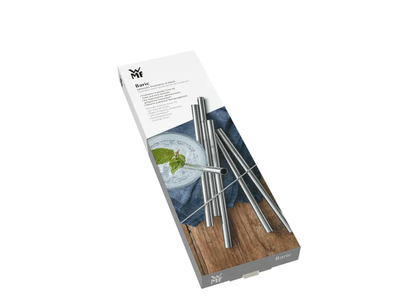 WMF GmbH Barzubehör>Trinkhalm-Set Baric Cromargan® 6-teilig mit Reinig