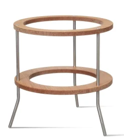 KPM Weiß>Tripod Höhe 34,7 cm LAB Eiche/Edelstahl