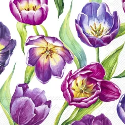 IHR Servietten Und Serviettenringe|Servietten>TULIP MEADOW white Cocktail-Servietten C 987190