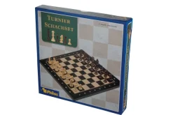Philos Familien- Und Gesellschaftsspiele>Turnier Schachset schwarz, Feld 50mm, mit Holzkass