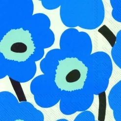 IHR Servietten|Servietten Und Serviettenringe>Unikko Blue Lunch-Servietten L 552640