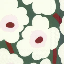 IHR Servietten|Servietten Und Serviettenringe>UNIKKO Green Cream Lunch-Servietten L 552627