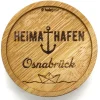 Holzpost Barzubehör>Untersetzer aus EICHE Heimathafen Osnabrück
