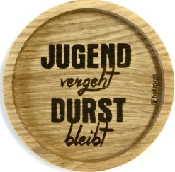 Holzpost Barzubehör>Untersetzer aus EICHE Jugend