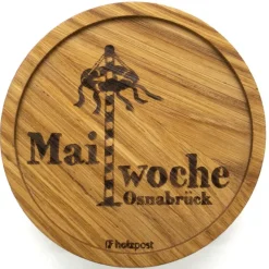 Holzpost Barzubehör>Untersetzer aus EICHE Maiwoche Osnabrück