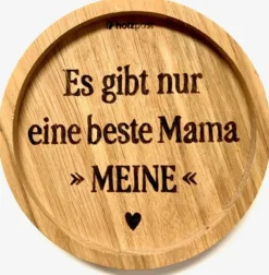 Holzpost Barzubehör>Untersetzer aus EICHE Meine Mama