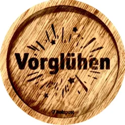Holzpost Barzubehör>Untersetzer aus EICHE Vorglühen
