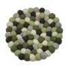 Frida Feeling GmbH Dekoration>Untersetzer dicke Kugeln 21cm grün, grau,weiß