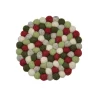 Frida Feeling GmbH Dekoration>Untersetzer rund dicke kugeln 20cm grün,rot,weiß