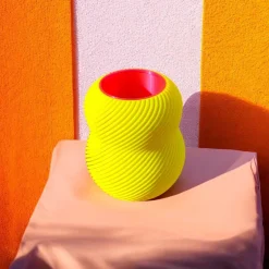 Pink Stories Vasen>Vase Bloom 100% "Neon Yellow"