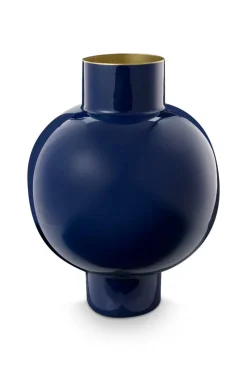 Pip Studio Vasen>Vase groß, Metall, royalblau, 31,5x42cm
