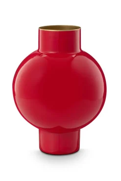 Pip Studio Vasen>Vase, Metall klein, rot, 18x24cm