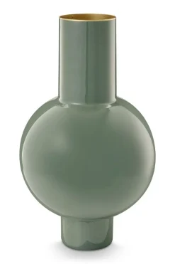 Pip Studio Vasen>Vase, Metall, mittelgroß, mittelgrün, 24x40cm