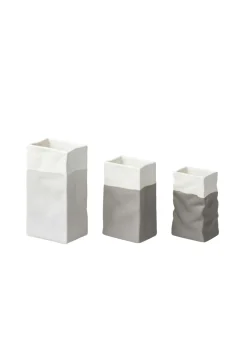 Räder Vasen>Vase Mini Porzellantüte Set Aus 3, Grautöne
