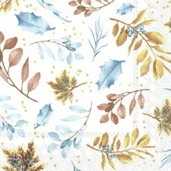 IHR Servietten Und Serviettenringe|Servietten>WARM WINTER LEAVES white Lunch-Servietten L 919490