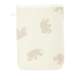 Steiff Badtextilien>Waschhandschuh Cloud Dancer beige mit Elefanten