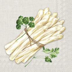 IHR Servietten Und Serviettenringe|Servietten>WHITE ASPARAGUS linen Lunch-Servietten L1010566