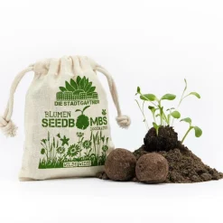 Die Stadtgärtner Geschenkideen>Wilde Wiese Samenbombe Jutebeutel