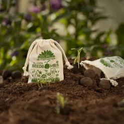 Die Stadtgärtner Geschenkideen>Wilde Wiese Samenbombe Jutebeutel