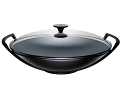 Le Creuset Wok>Wok mit Glasdeckel 36 cm Schwarz