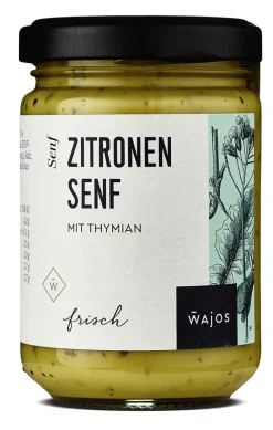 Wajos Gewürze Und Saucen>Zitronen Senf mit Thymian 140ml